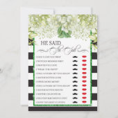 Er sagte: "Brautparty Game" Einladung (Vorderseite)