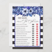 Er sagte: "Brautparty Game" Einladung (Vorderseite)