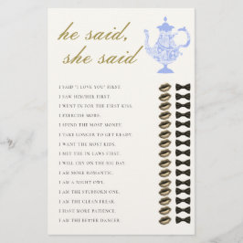 Er sagte Bridal Tea China Lace Elegant Flyer