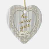 Er sagte ja, Foto-Verlobung Keramik Ornament (Rechts)