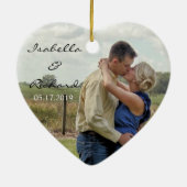 Er sagte ja, Foto-Verlobung Keramik Ornament (Hinten)