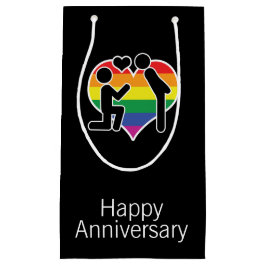 Er sagte ja glücklich Gay Themed zum Jahrestag Kleine Geschenktüte