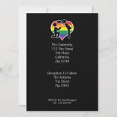 Er sagte ja Herrn und Herrn Vorschlag Gay Wedding Einladung (Rückseite)