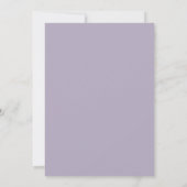 ER sagte ja Seashell Verlobung Lilac Dusty Blue Einladung (Rückseite)