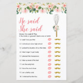 Er sagte, sie habe Games Card (Vorderseite)