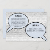 Er sagte, sie sagte Binärkode Save the Date (Vorne/Hinten)