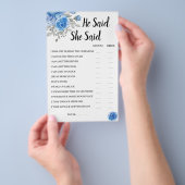 Er sagte, sie sagte BlueFlower Bridal DuwerGame Ca Flyer (Handgriff)