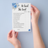 Er sagte, sie sagte BlueFlower Bridal DuwerGame Ca Flyer (Handgriff)