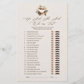 Er sagte, sie sagte Blumencoffee Brautparty Game (Vorderseite)