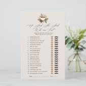 Er sagte, sie sagte Blumencoffee Brautparty Game (Stehend Vorderseite)