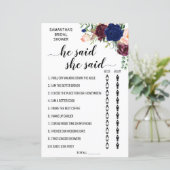 Er sagte, sie sagte Brautparty-Game (Stehend Vorderseite)