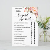 Er sagte, sie sagte Brautparty-Game (Stehend Vorderseite)