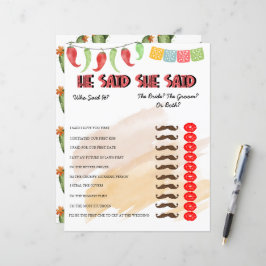 Er sagte, sie sagte | Brautparty Game