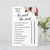 Er sagte, sie sagte Brautparty-Game (Stehend Vorderseite)