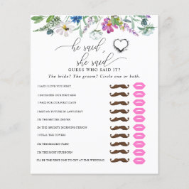 Er sagte, sie sagte | Brautparty Game