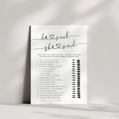 Er sagte, sie sagte Brautparty Game