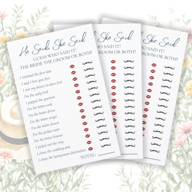 Er sagte, sie sagte Brautparty Game (Von Creator hochgeladen)