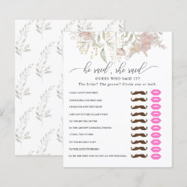 Er sagte, sie sagte | Brautparty Game