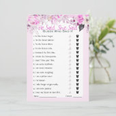 Er sagte, sie sagte Brautparty Game Einladung (Stehend Vorderseite)