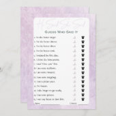 Er sagte, sie sagte Brautparty Game Einladung (Vorne/Hinten)