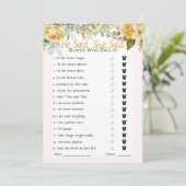 Er sagte, sie sagte Brautparty Game Einladung (Stehend Vorderseite)