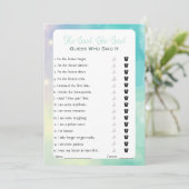 Er sagte, sie sagte Brautparty Game Einladung (Stehend Vorderseite)