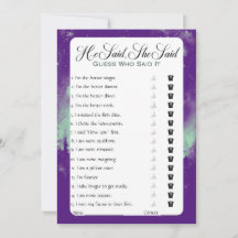 Er sagte, sie sagte Brautparty Game