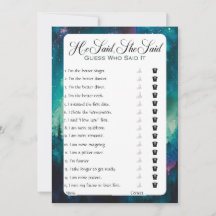 Er sagte, sie sagte Brautparty Game