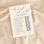 Er sagte, sie sagte Brautparty Party Game Begleitkarte