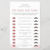 Er sagte, sie sagte Brautparty-Spiel Prosecco Peta Flyer (Vorne)