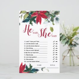 Er sagte, sie sagte Christmas Poinsettia Bridal Ga