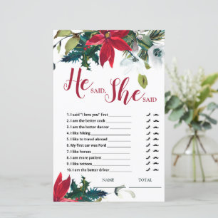 Er sagte, sie sagte Christmas Poinsettia Bridal Ga