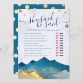 Er sagte, sie sagte das moderne Hochzeitsspiel Bra (Vorne/Hinten)