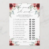 Er sagte: "Sie sagte das Party der Weinflora." Begleitkarte (Vorderseite)