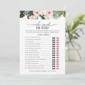 Er sagte, sie sagte, dass die Karte des tropischen (Stehend Vorderseite)