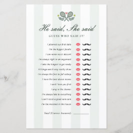 Er sagte, sie sagte, dass sie das perfekte Match B