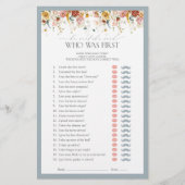 Er sagte, sie sagte, Dusty Blue Brautparty Game (Vorderseite)