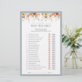 Er sagte, sie sagte, Dusty Blue Brautparty Game (Stehend Vorderseite)