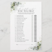 Er sagte, sie sagte, Dusty Blue Greenery Dusche Sp (Vorderseite)