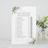 Er sagte, sie sagte, Dusty Blue Greenery Dusche Sp (Stehend Vorderseite)