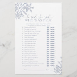 Er sagte, sie sagte, Dusty Blue Snowflake Dusche S