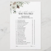 Er sagte, sie sagte Elegantes Winter Brautparty Sp (Vorderseite)