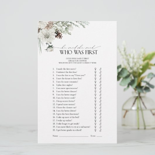 Er sagte, sie sagte Elegantes Winter Brautparty Sp (Stehend Vorderseite)