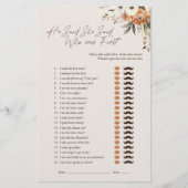 Er sagte, sie sagte Espresso Floral Bridal Game (Vorderseite)