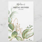 Er sagte, sie sagte Eucalyptus Brautparty Game (Rückseite)