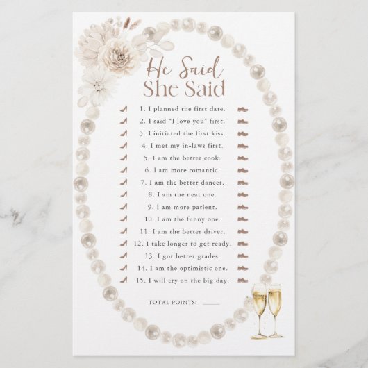 Er sagte, sie sagte Game (Vorderseite)