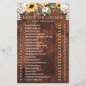 Er sagte, sie sagte, gelbe blühende Sonnenblume Sp (Vorderseite)