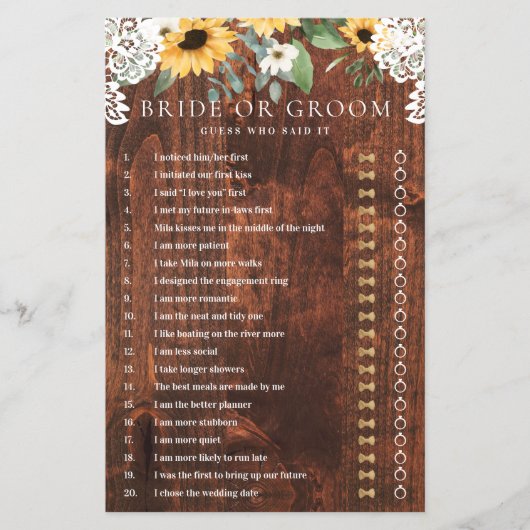 Er sagte, sie sagte, gelbe blühende Sonnenblume Sp (Vorderseite)