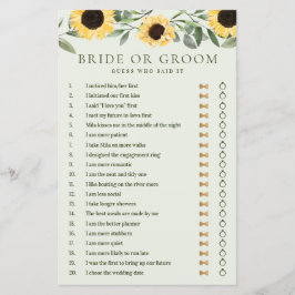 Er sagte, sie sagte gelbe blühende Sonnenblumen gr