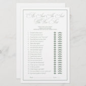 Er sagte, sie sagte Green Script Brautparty Game (Vorne/Hinten)